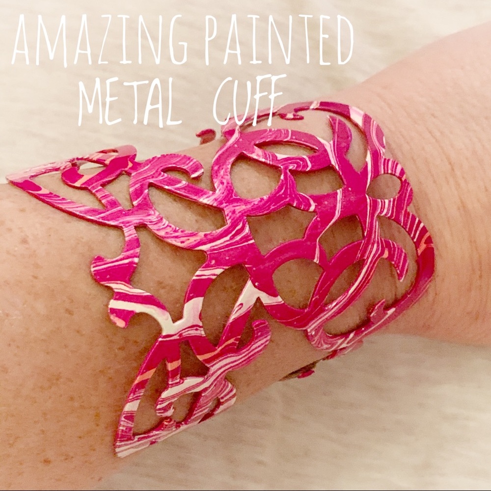 3/$10 Bundle - CUFF BRACELET - Painted Metal Die Cut! GORGEOUS 💜